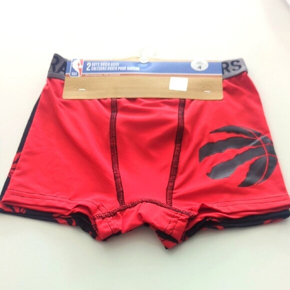 NBA Kids Raptors Red Boxer Briefs - Size 4 NWT - Picture 1 of 5